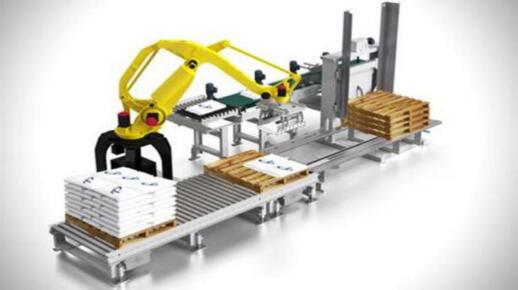 How does the palletizing robot palletizing system work?